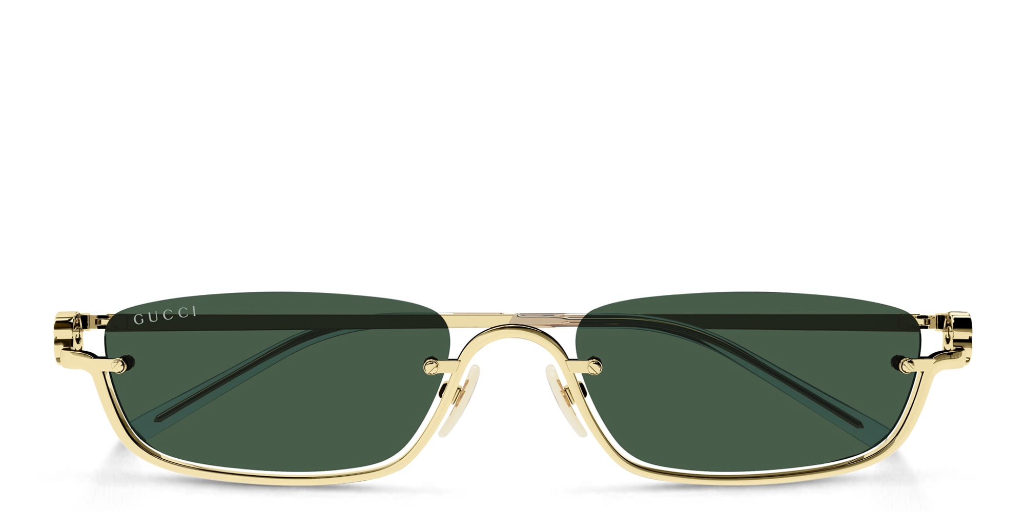 小物 archive GUCCI half-rim eyewear Gucci Eyewear half-rim geometric-frame Sunglasses | Gold