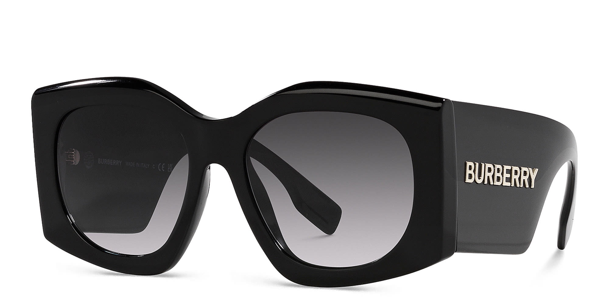 Burberry Brown/Black Shades (Oversized, gradient lenses) Burberry 4419 Bifocal Reading Sunglasses – ReadingGlasses.com main image 3