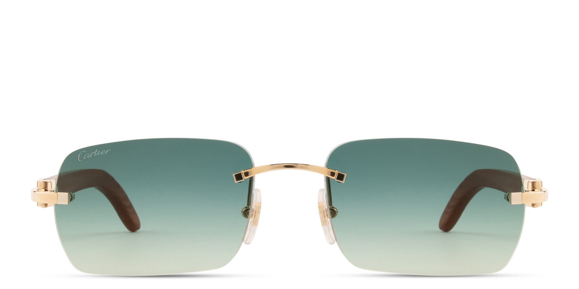 Buy Cartier Signature C de Cartier Rimless Rectangle Sunglasses