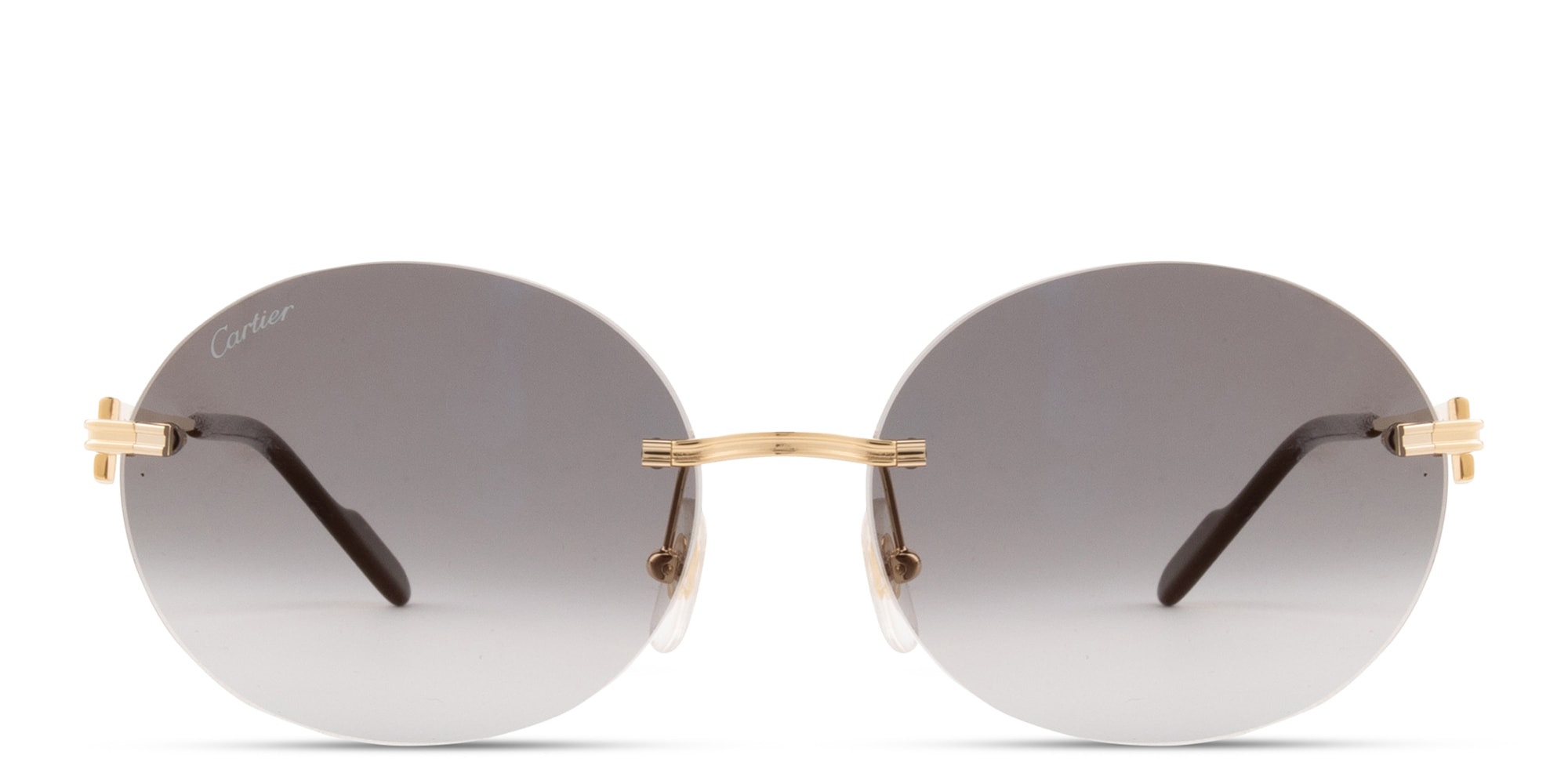 Cartier Gray Gradient Rimless Gold Frame Sunglasses Excellent Condition CARTIER Rimless Gold Frame Gray Lens Sunglasses CT0035RS 001  main image 4