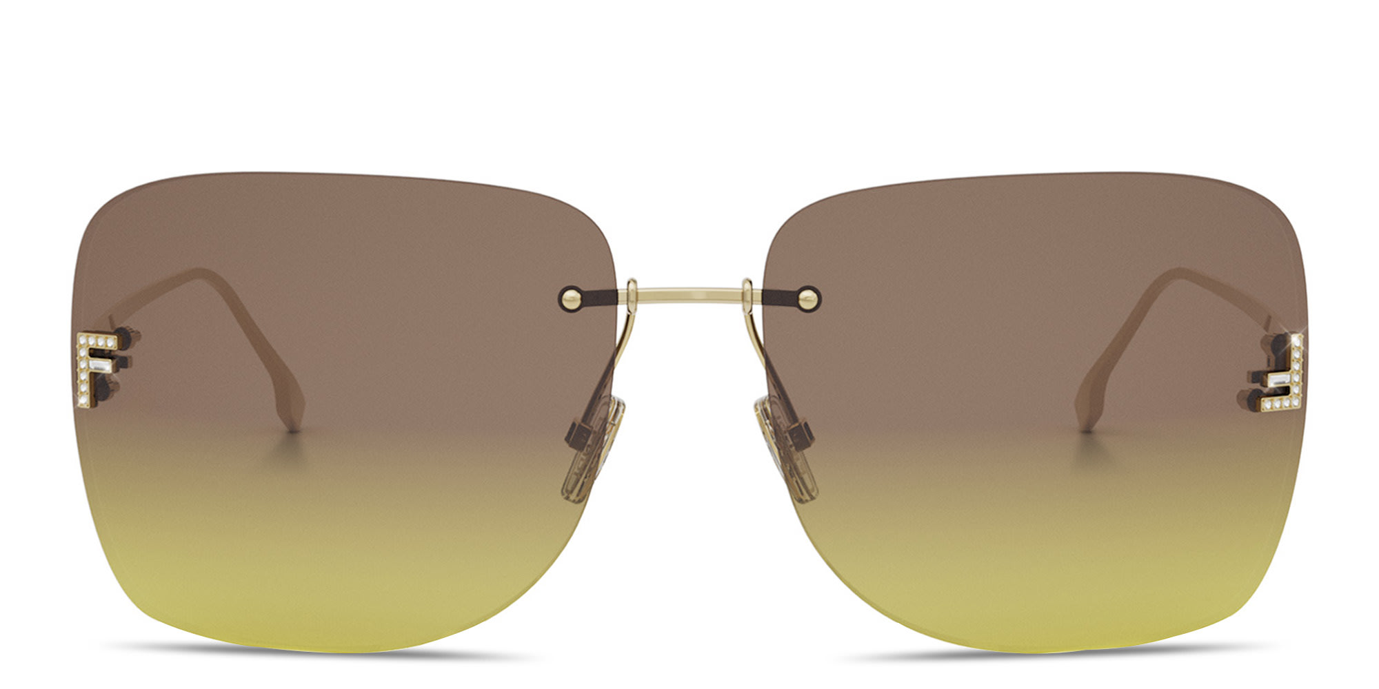 【専用】FENDI&DIOR Buy FENDI Fendi First Crystal Metal Square Sunglasses Online