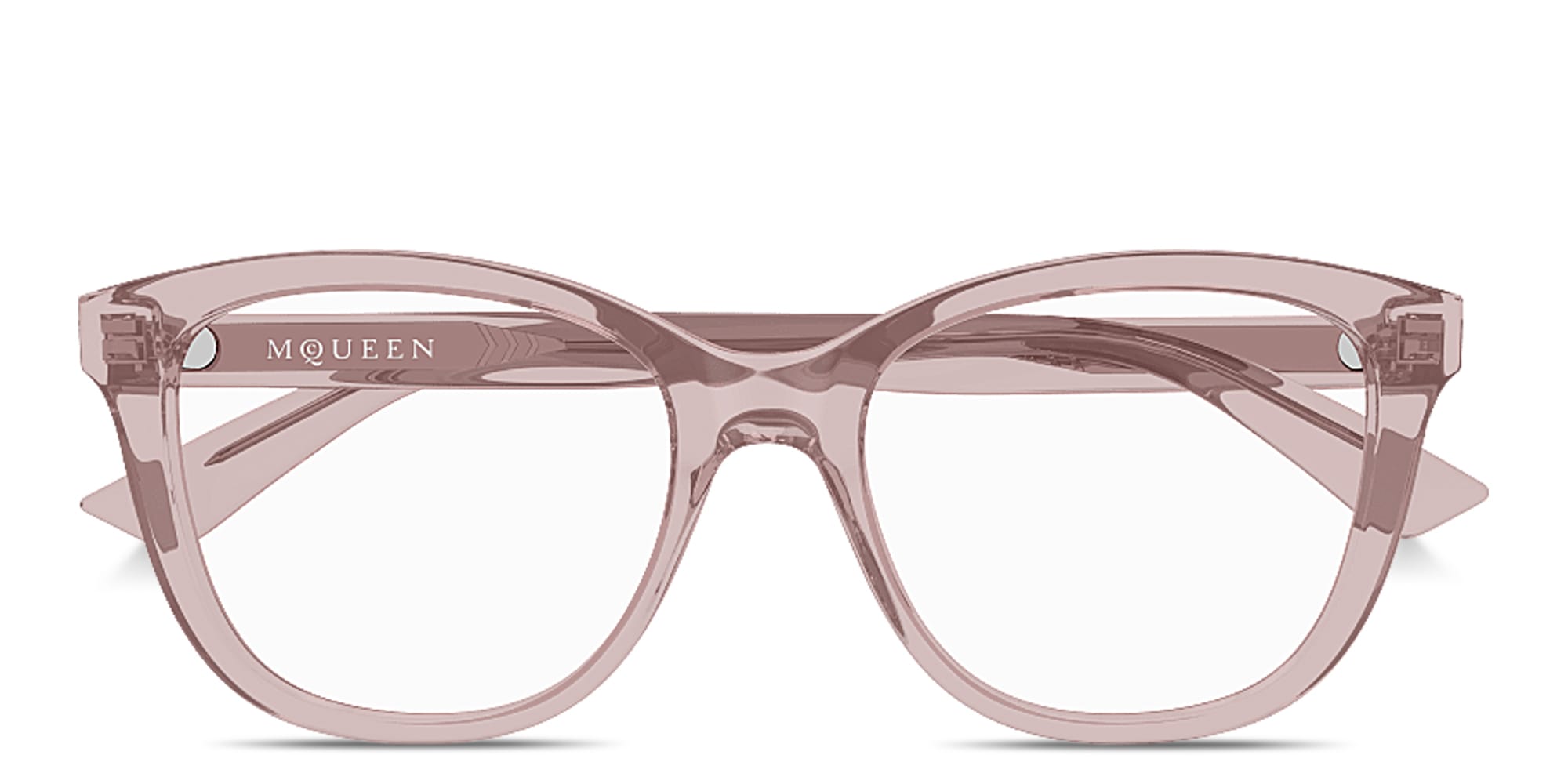 Buy Alexander McQueen Logo Lettering Cat-Eye Eyeglasses Online ...