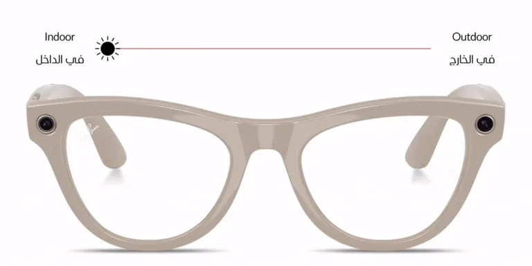 Shop Ray-Ban Meta Skyler Unisex Cat-Eye Sunglasses in Grey online.