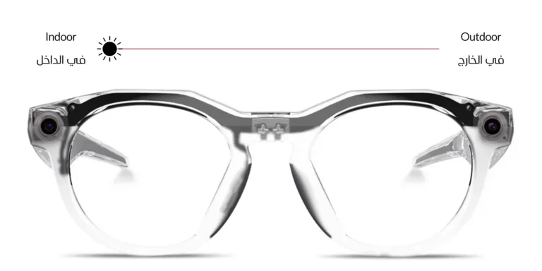 Shop Oakley Meta HSTN Limited Edition Transitions® Unisex Round Sunglasses in Clear online.