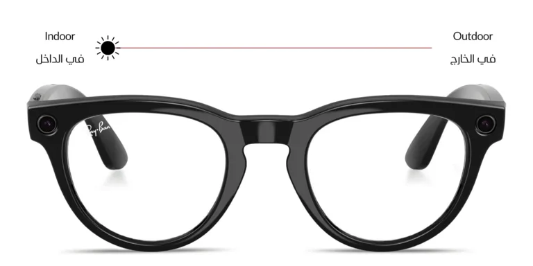 Shop Ray-Ban Meta Headliner Transitions® Unisex Panthos Sunglasses in Black online.