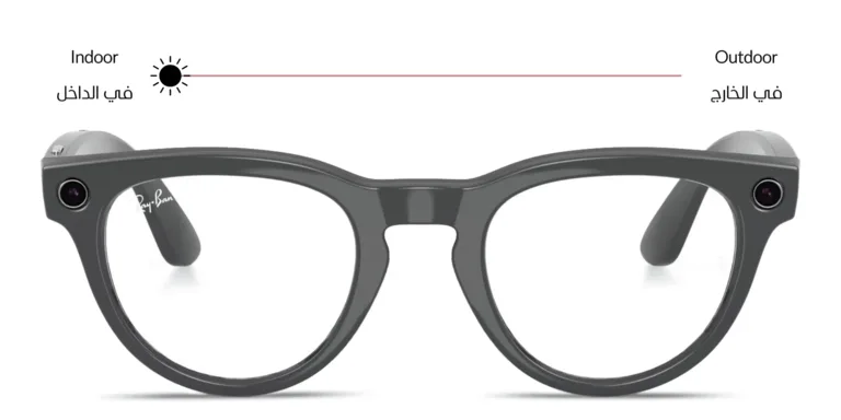 Shop Ray-Ban Meta Headliner Transitions® Unisex Panthos Sunglasses in Grey online.