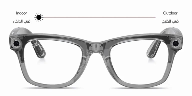 Shop Ray-Ban Meta Wayfarer Transitions® Unisex Square Sunglasses in Grey online.