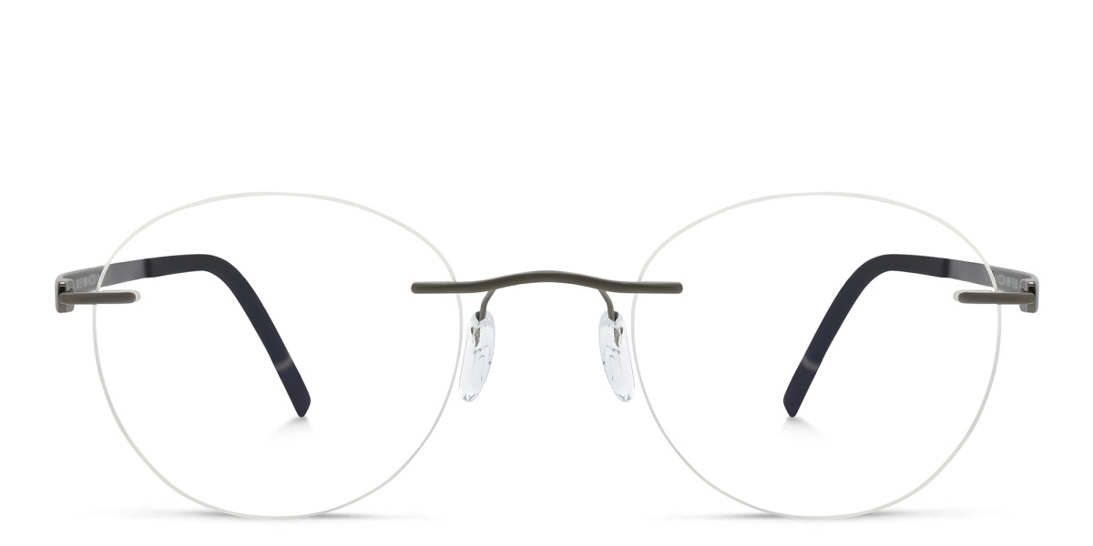 Unisex Rimless Round Eyeglasses 