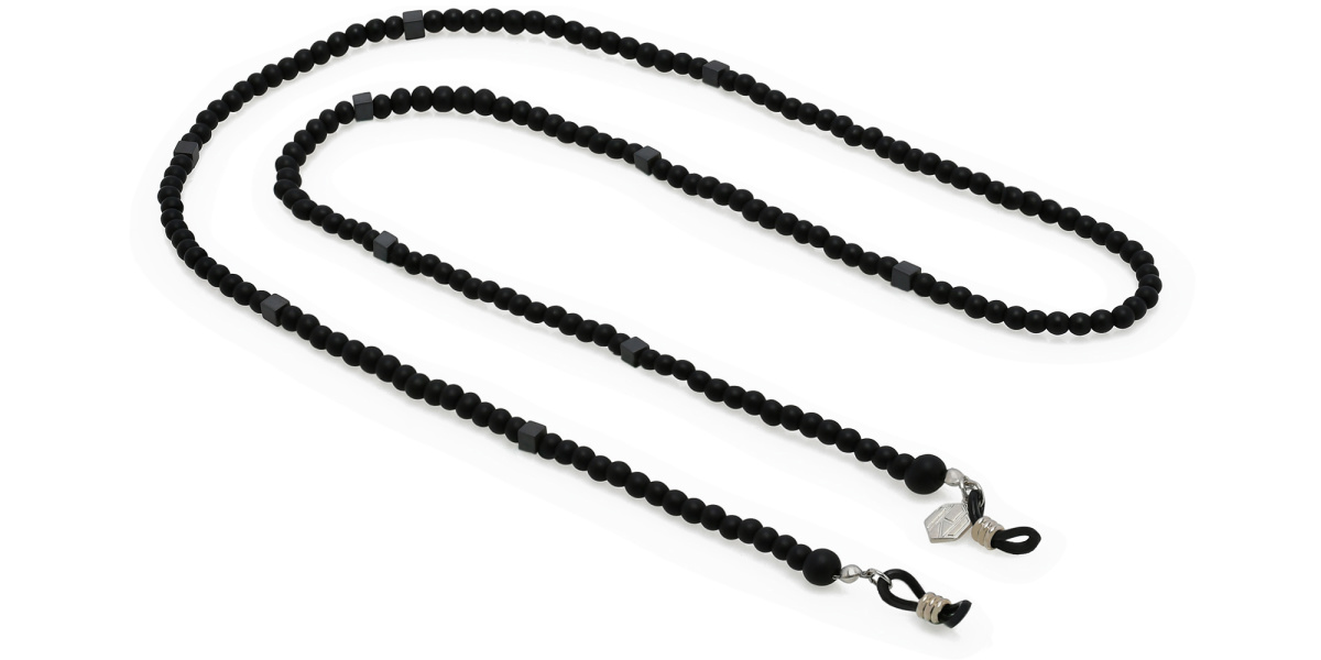 Onyx & Hematite Glasses Chain 