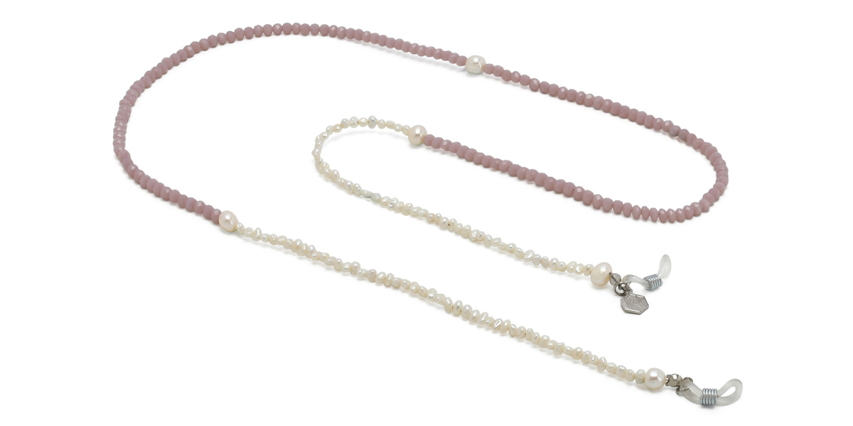 Natural Pearls & Crystals Glasses Chain 