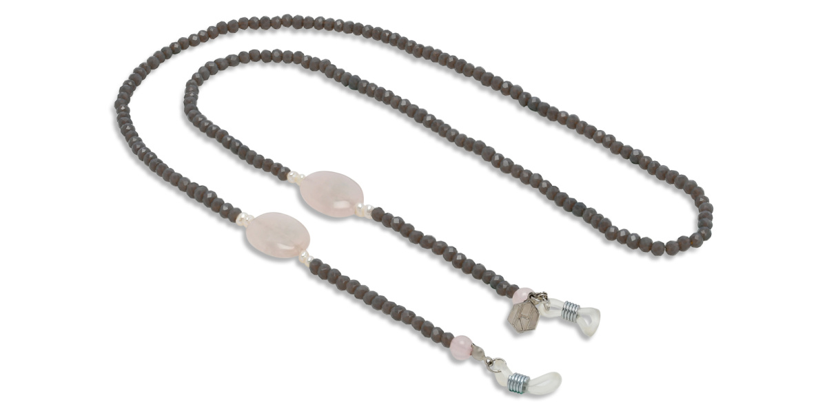Crystals & Rose Quartz Glasses Chain 