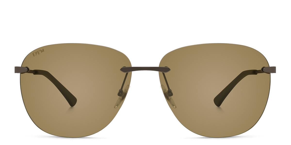 Rimless Aviator Sunglasses 