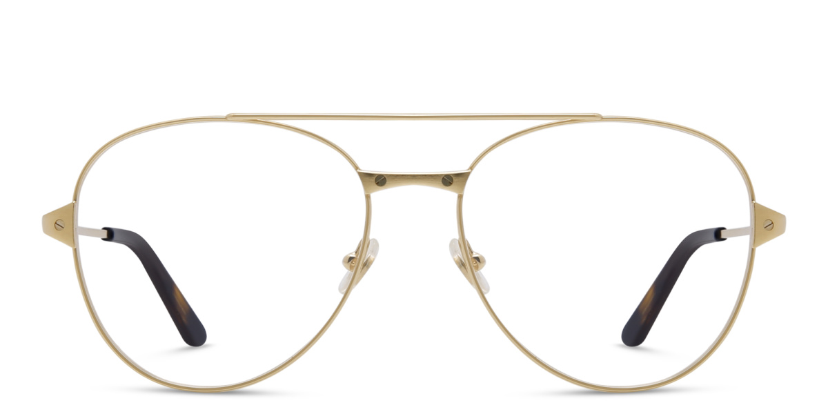 Santos de Cartier Wide Aviator Eyeglasses 