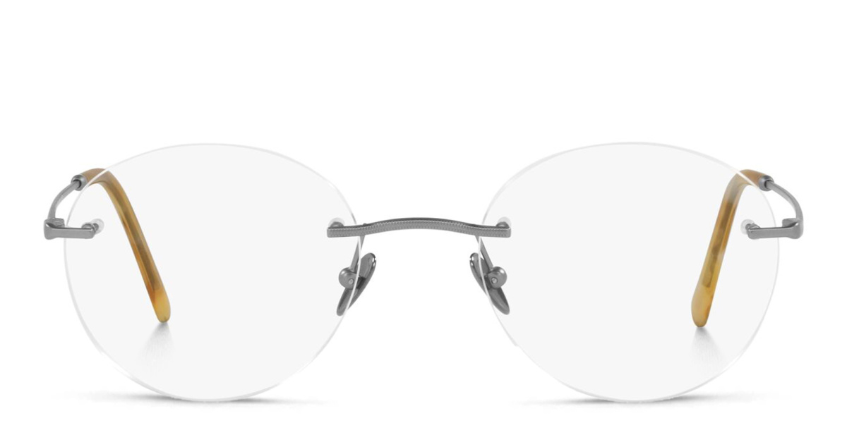 Unisex Rimless Round Eyeglasses 
