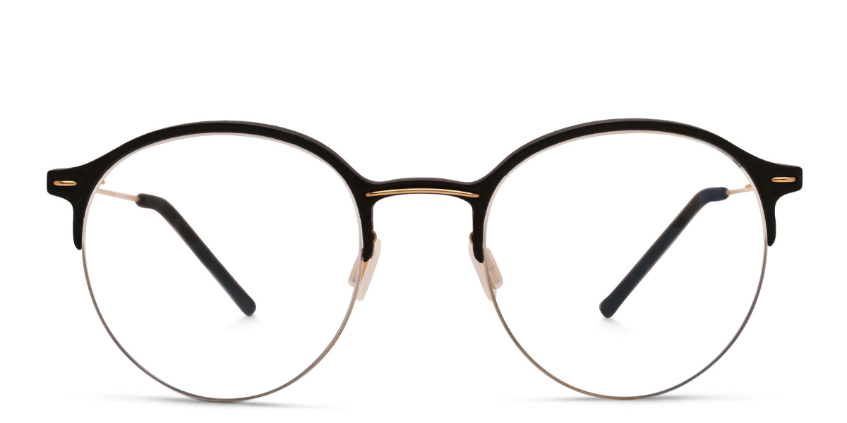 Unisex Half Rim Round Eyeglasses 