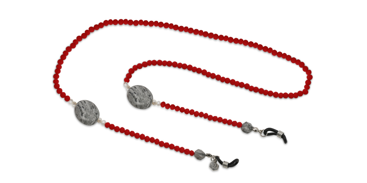Crystals & Jasper Glasses Chain 