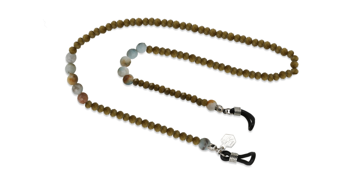 Crystals & Amazonite Glasses Chain 