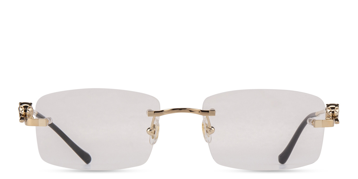 Rimless Rectangle Eyeglasses 