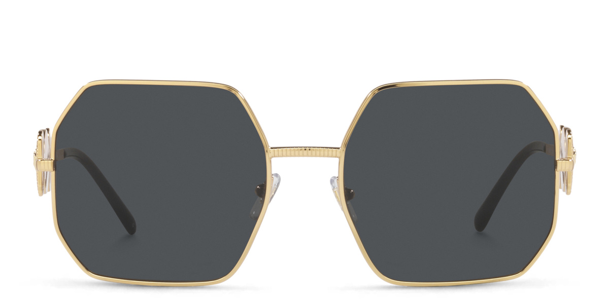 Medusa-Embellished Irregular Sunglasses 