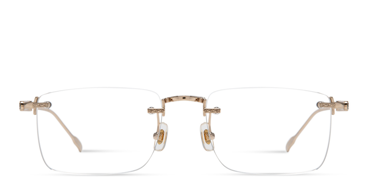 Rimless Rectangle Eyeglasses 