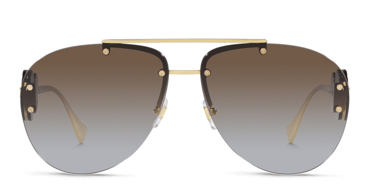 Double Medusa rimless aviator sunglasses 