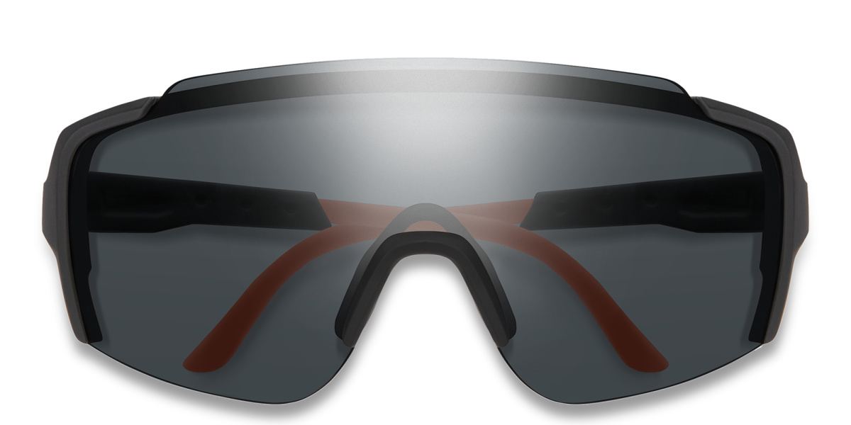 Unisex Half-Rim Wide Irregular Sunglasses 