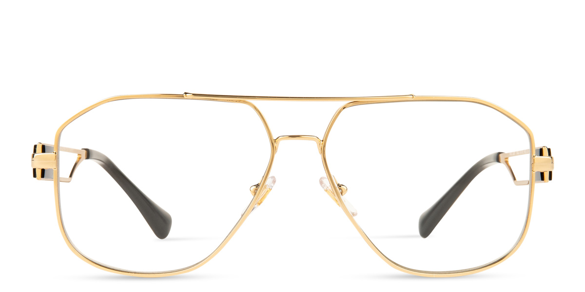 Medusa-Embellished Aviator Eyeglasses 