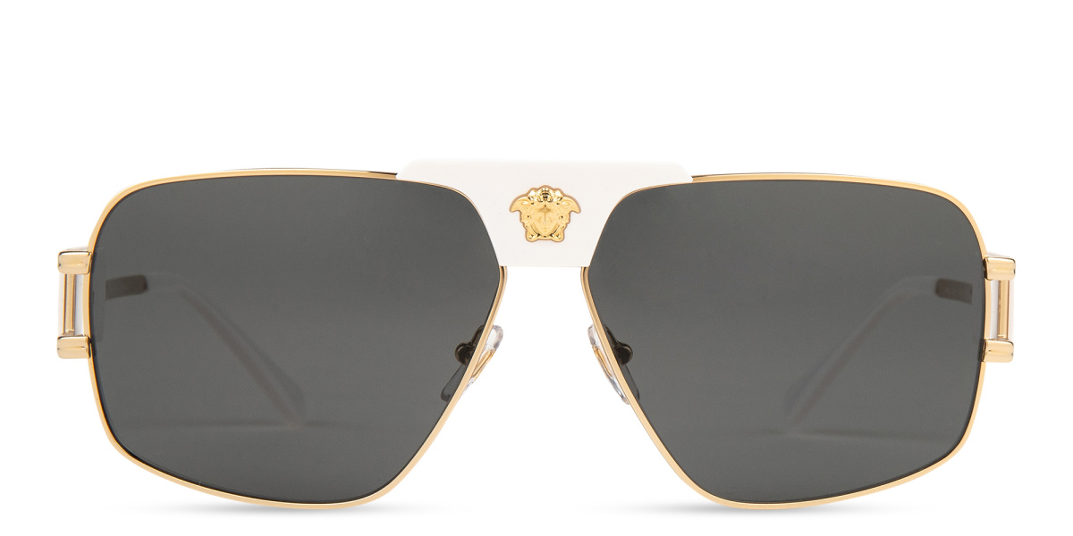 Medusa-Embellished Aviator Sunglasses 