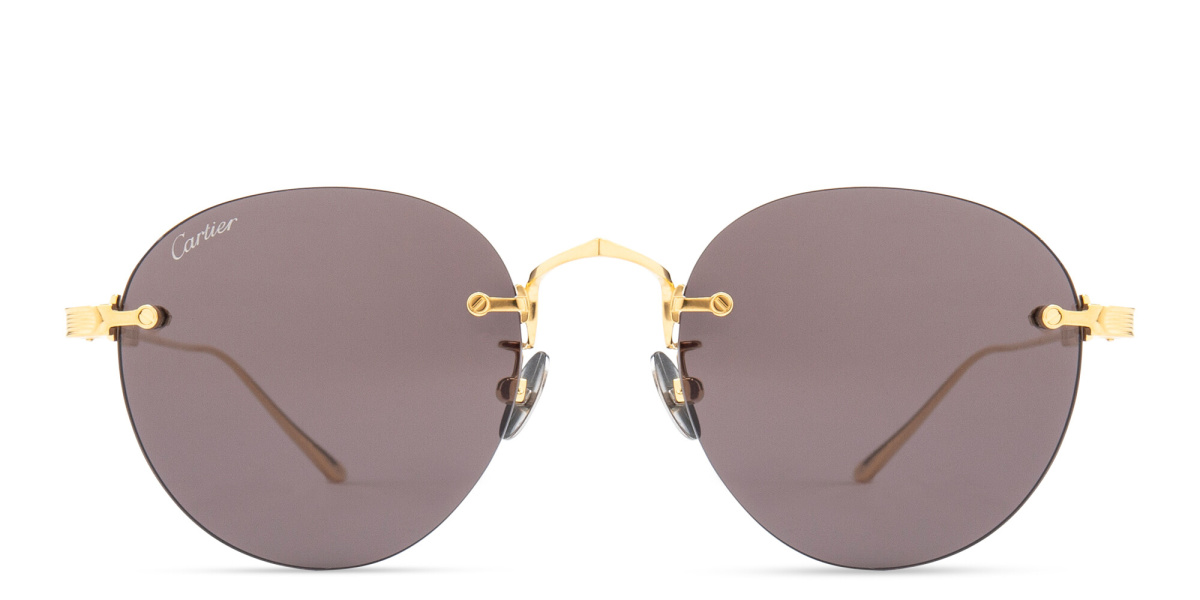 Signature `C`de Cartier Round Sunglasses 
