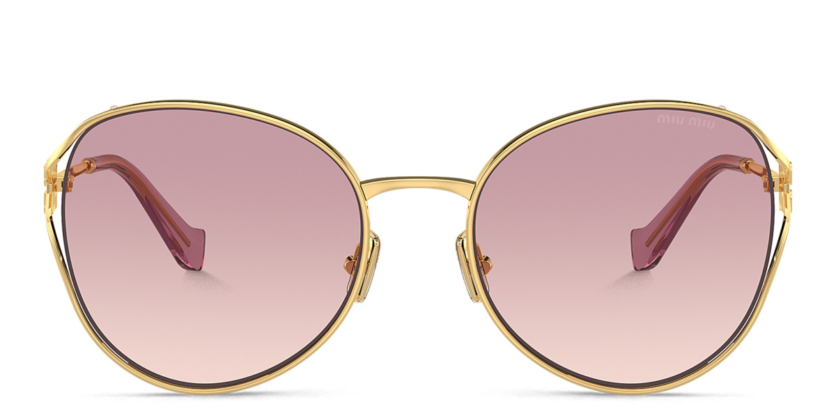 Vertical Logo Oversized Round Sunglasses 
