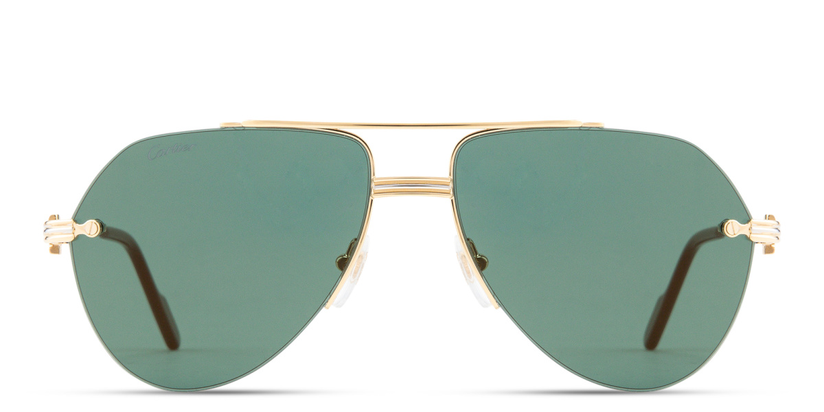 Half-Rim Aviator Sunglasses 