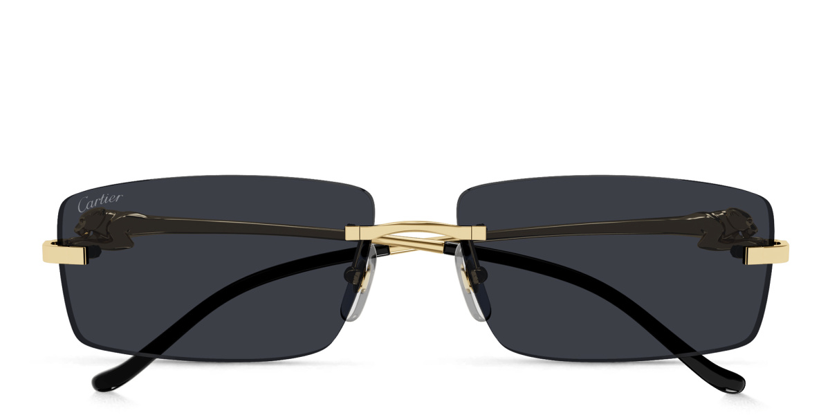 Unisex Rimless Rectangle Sunglasses 