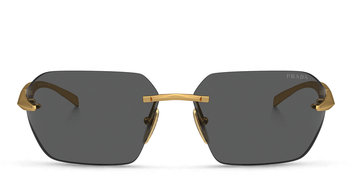 Rimless Wide Irregular Sunglasses 