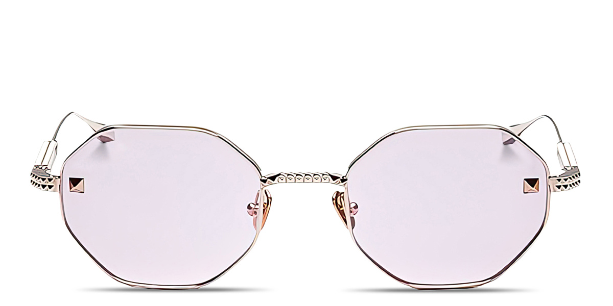 V-Stud Irregular Eyeglasses 