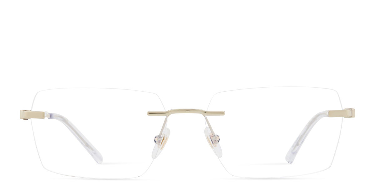 Rimless Wide Irregular Eyeglasses 