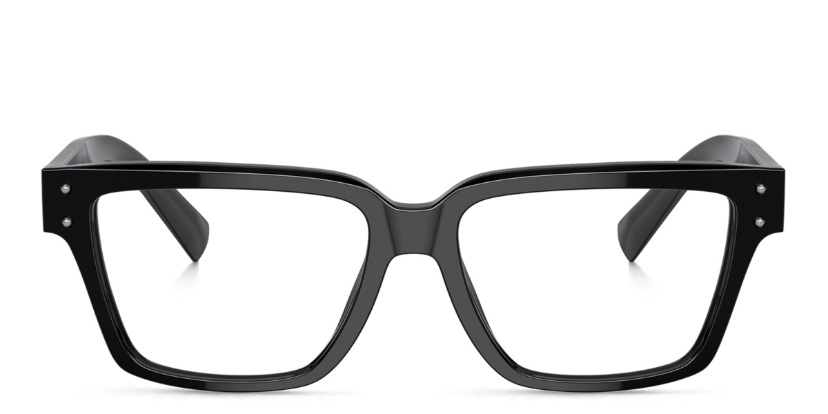 Logo Wide Square Eyeglasses 