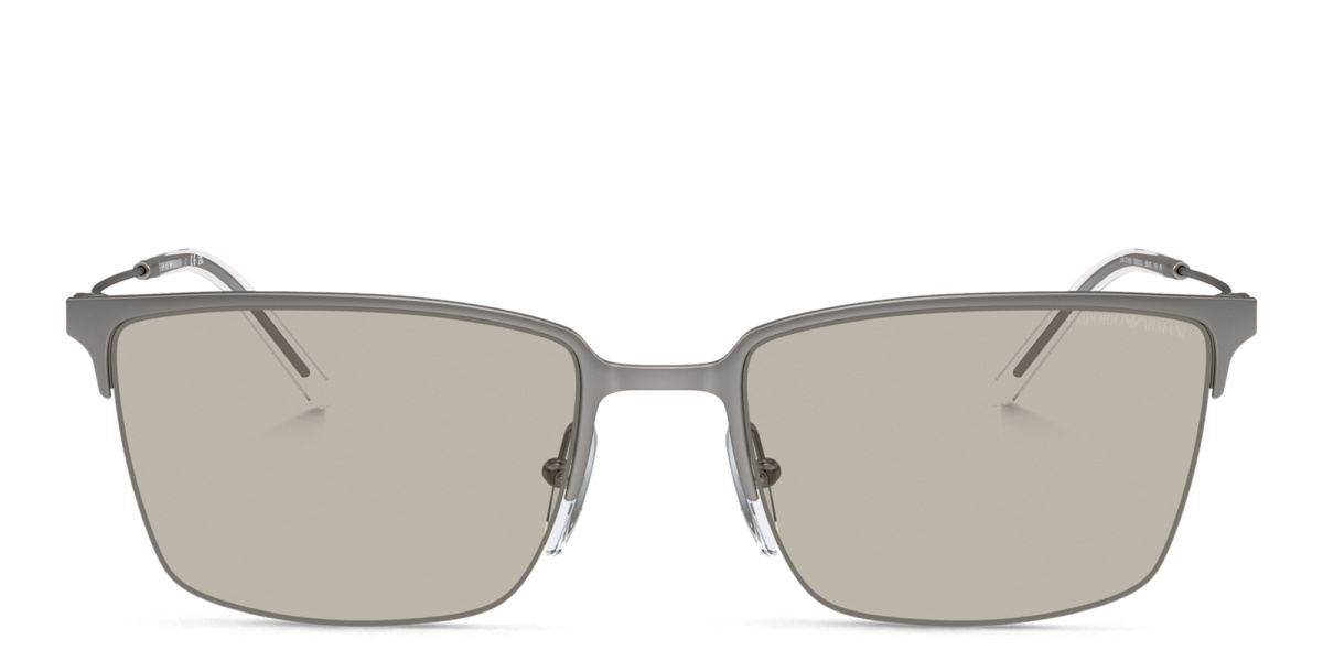 Logo Half-Rim Square Sunglasses 