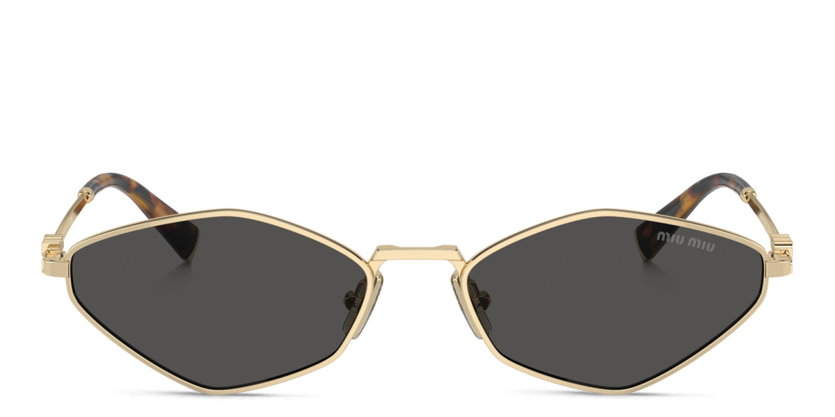 Vertical Logo Irregular Sunglasses 