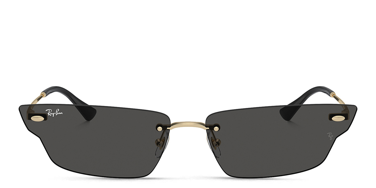 Anh Unisex Rimless Irregular Sunglasses 